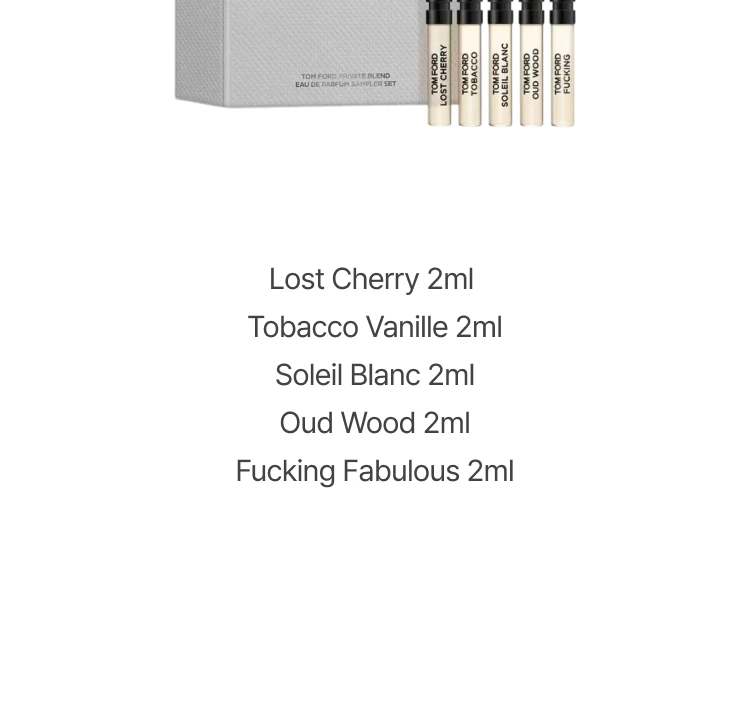 톰 포드 프라이빗 블렌드 미니 디스커버리 세트
