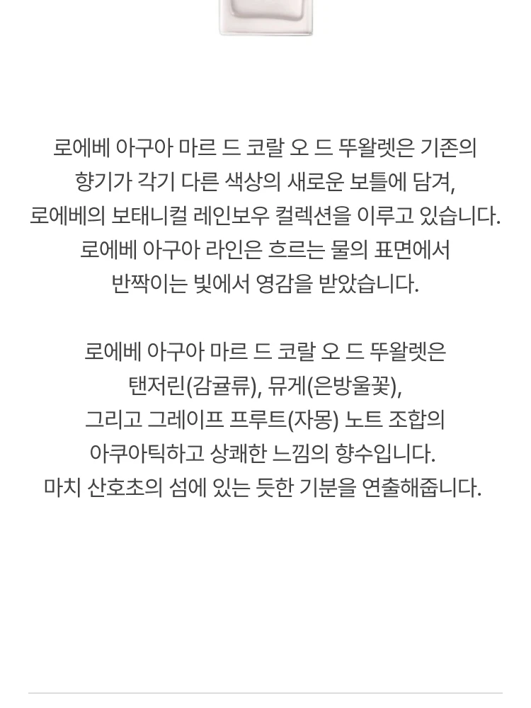 로에베 아구아 마르 데 코랄  오 드 뚜왈렛
