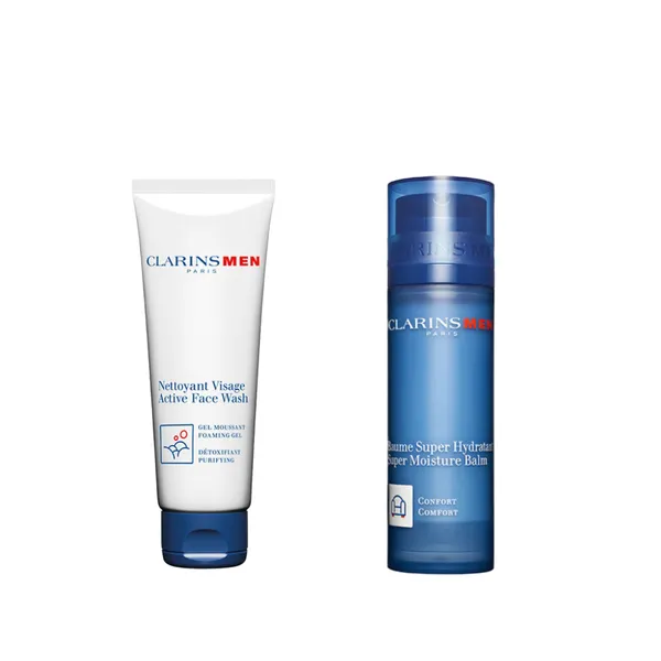 클라란스 (SET) 맨 액티브 페이스워시 포밍 젤 + 맨 수퍼 모이스춰 밤 컴포트