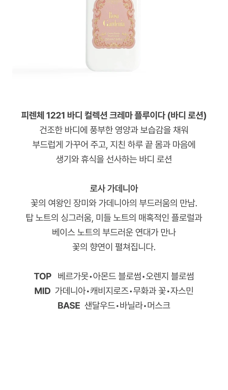 산타 마리아 노벨라 크레마 플루이다 로사 가데니아 라이트 패키지 (바디로션)