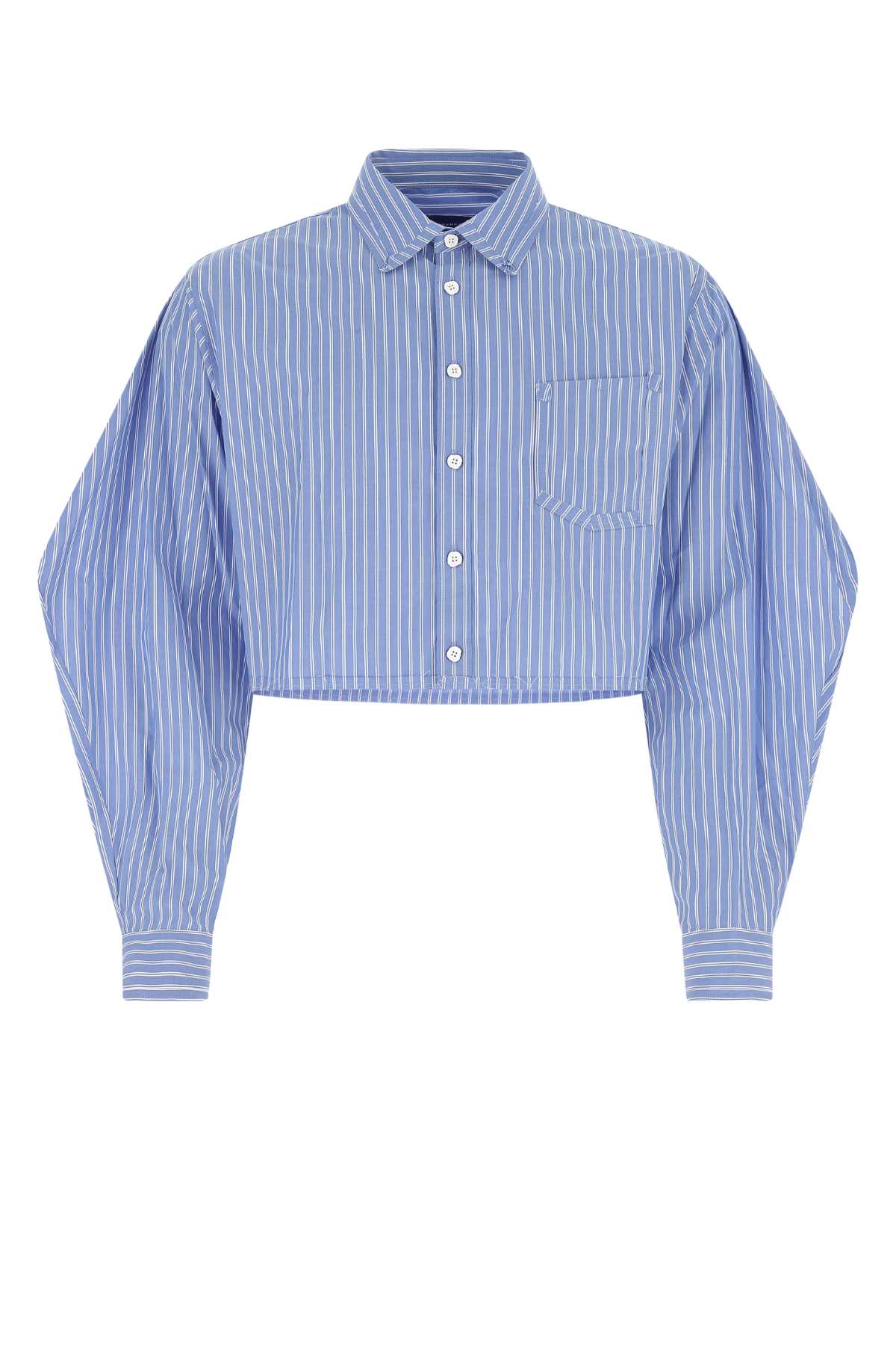 아더에러 스트라이프 크롭 셔츠