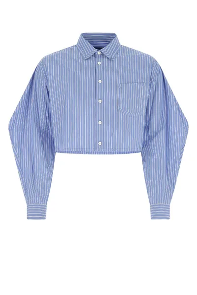 아더에러 스트라이프 크롭 셔츠