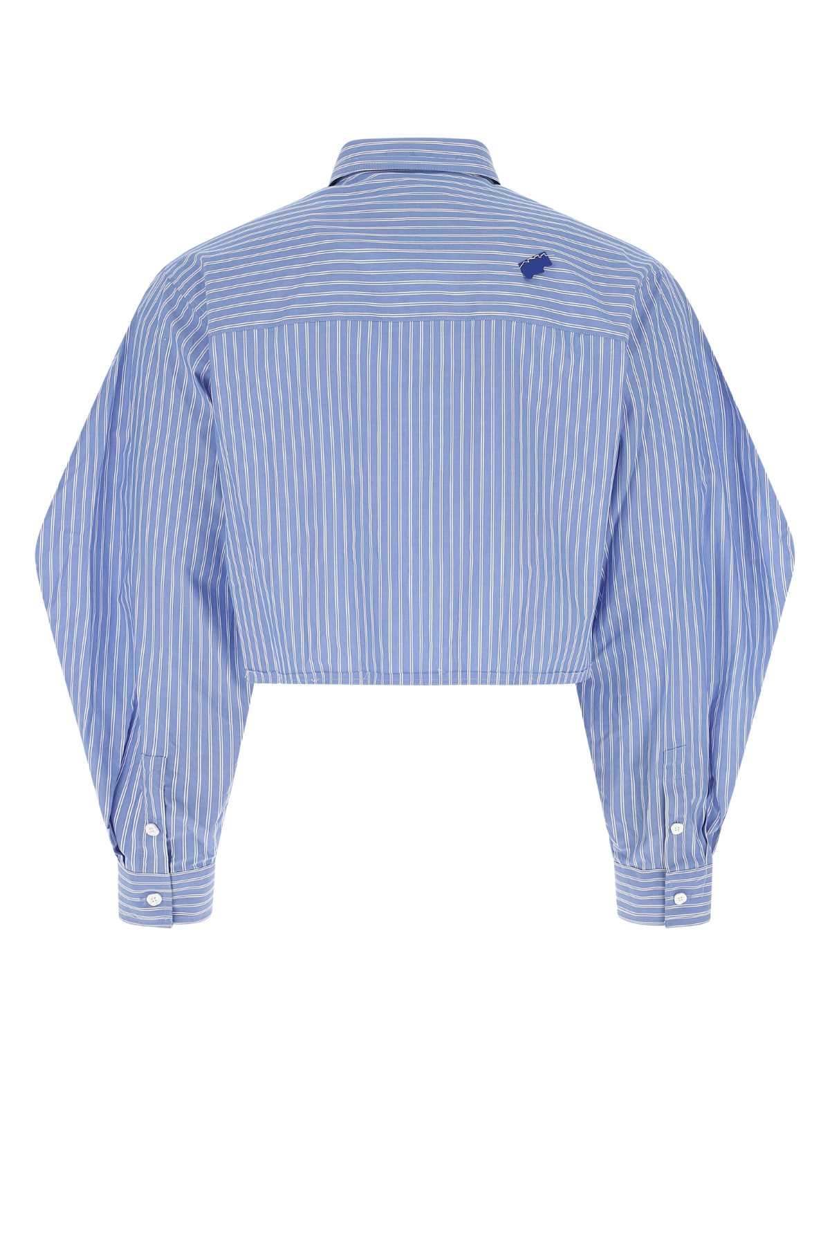 아더에러 스트라이프 크롭 셔츠