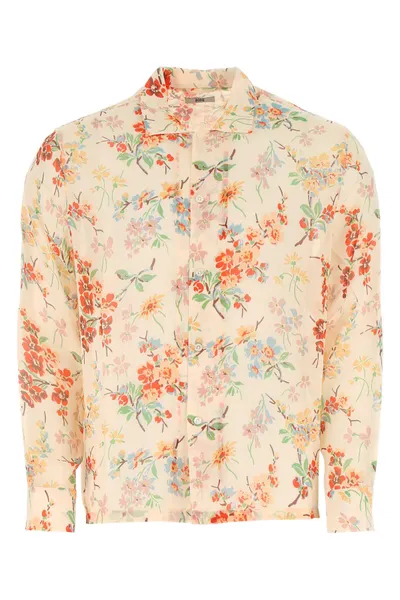 보디 플로럴 프린트 긴소매 셔츠
