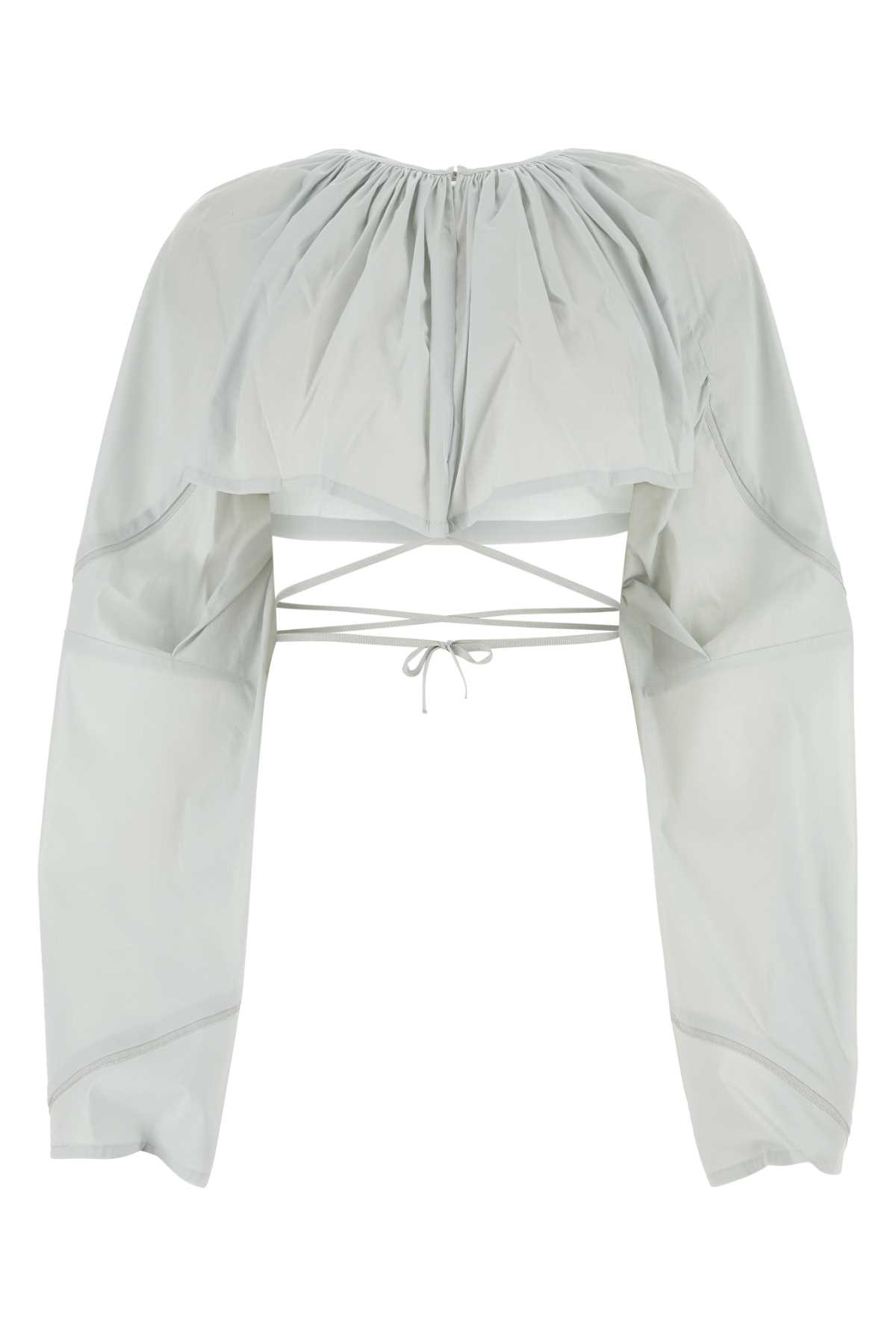 키코 코스타디노브 개더 디테일 크롭 블라우스