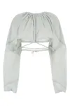 키코 코스타디노브 개더 디테일 크롭 블라우스