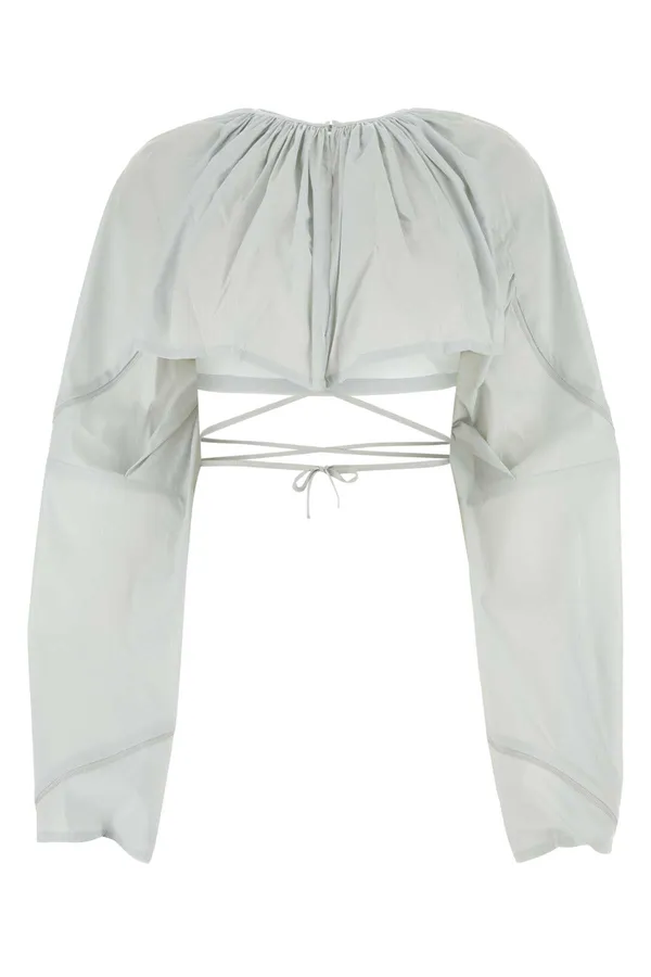 키코 코스타디노브 개더 디테일 크롭 블라우스