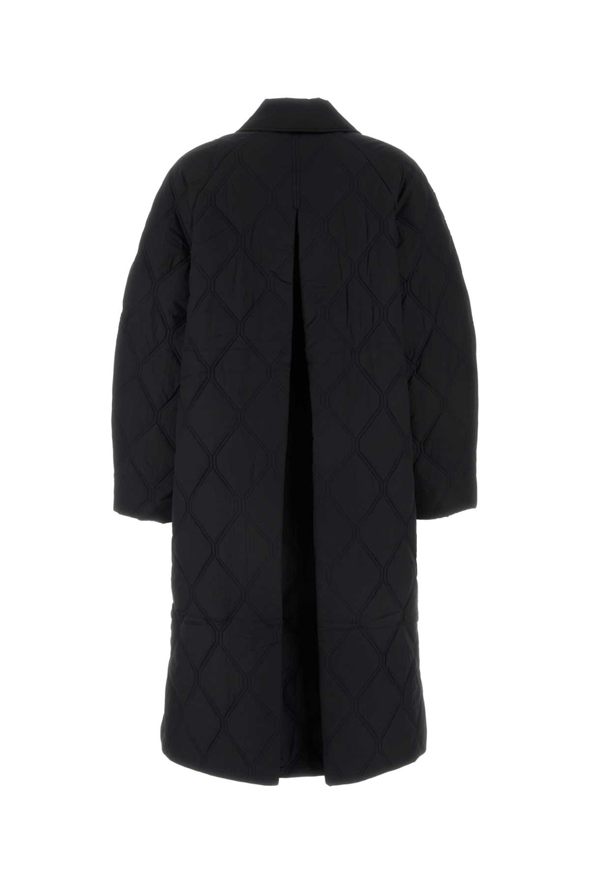 가니 싱글브레스트 퀼팅 코트