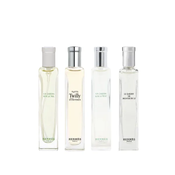 에르메스 (SET) 운 자르뎅 수 르 닐 EDT 15ml + 운 자르뎅 수 르 뜨와 EDT 15ml + 르 자르뎅 드 무슈 리 EDT 15ml + 투티 트윌리 데르메스 EDT 15ml
