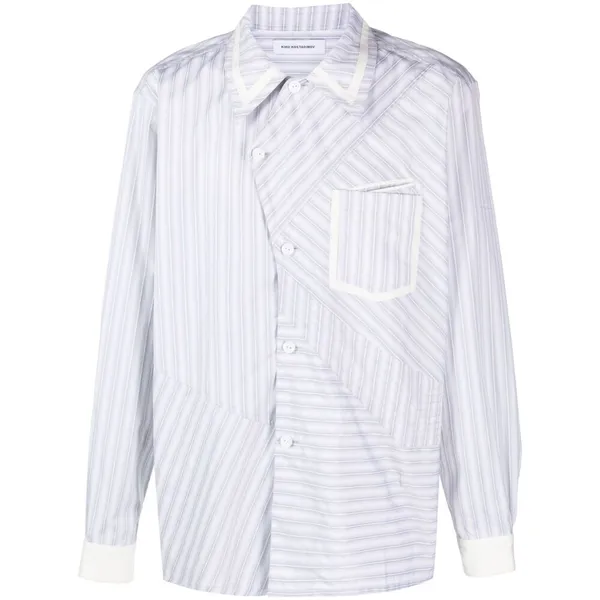 키코 코스타디노브 비대칭 스트라이프 비대칭 셔츠