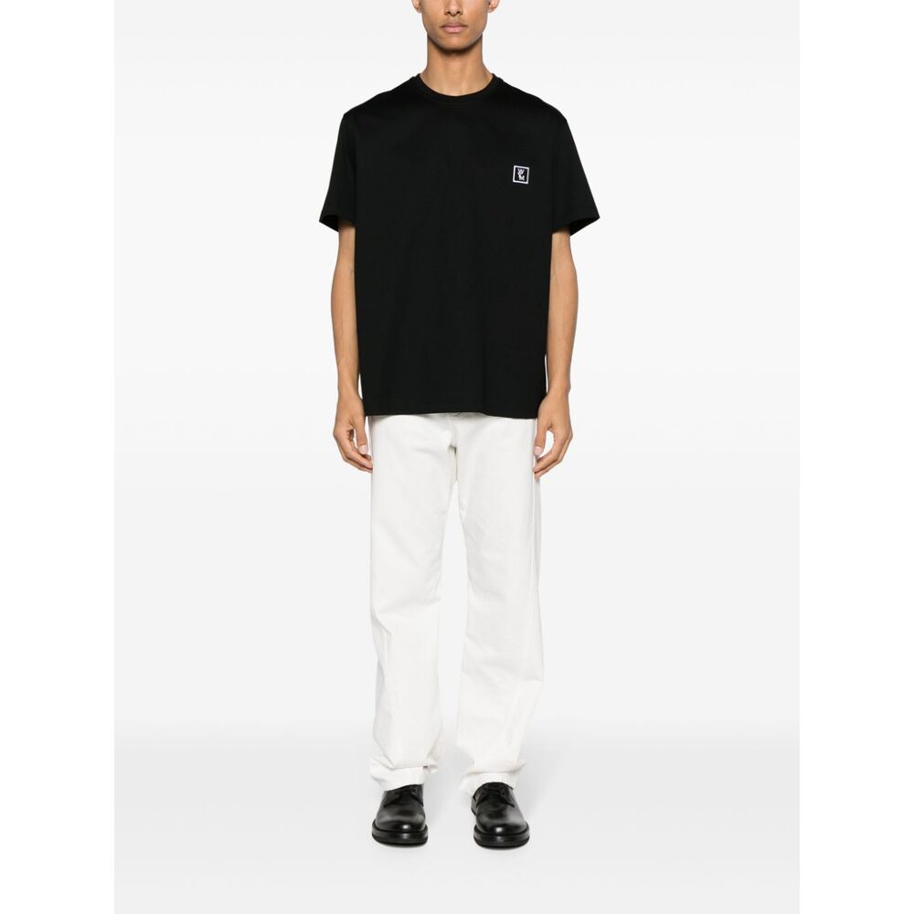 우영미 로고 패치 반팔 티셔츠