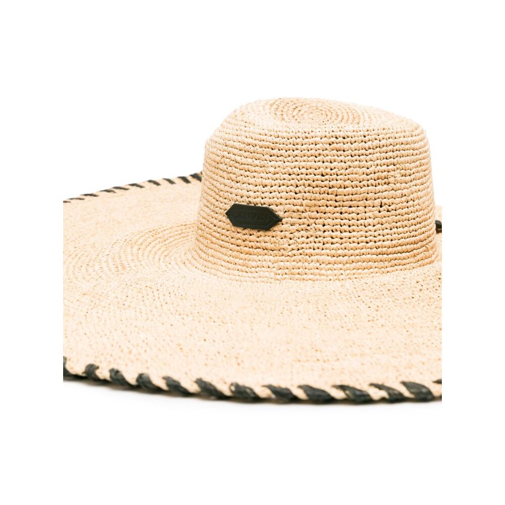 랑방 라피아 우븐 모자