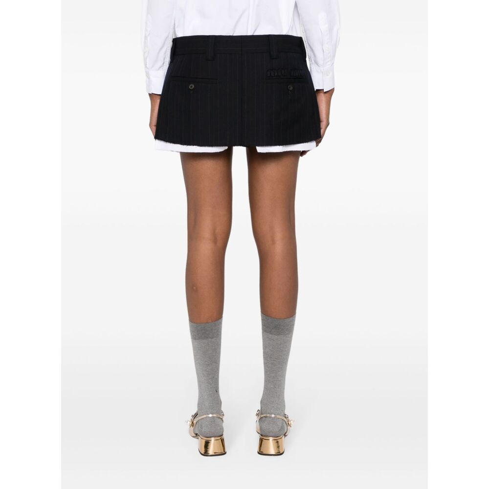 미우미우 핀스트라이프 미니 스커트