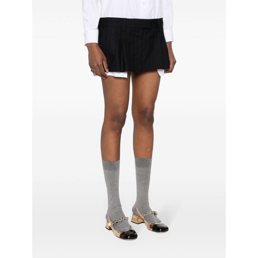 미우미우 핀스트라이프 미니 스커트