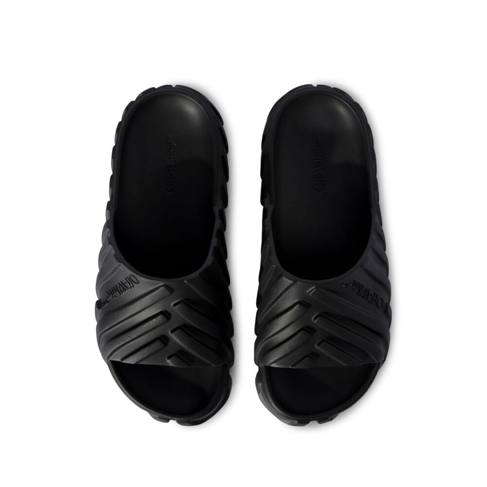오프화이트 로고 슬리퍼