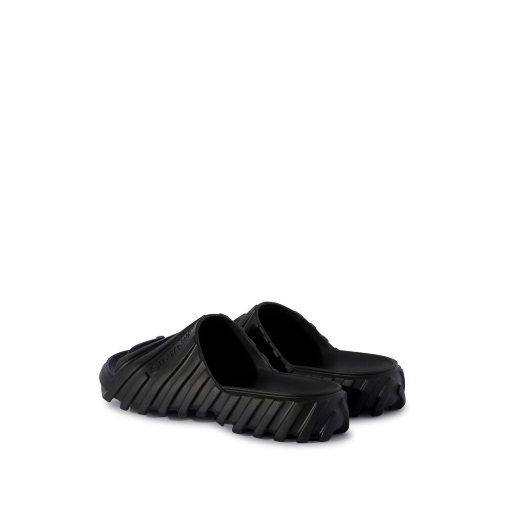 오프화이트 로고 슬리퍼