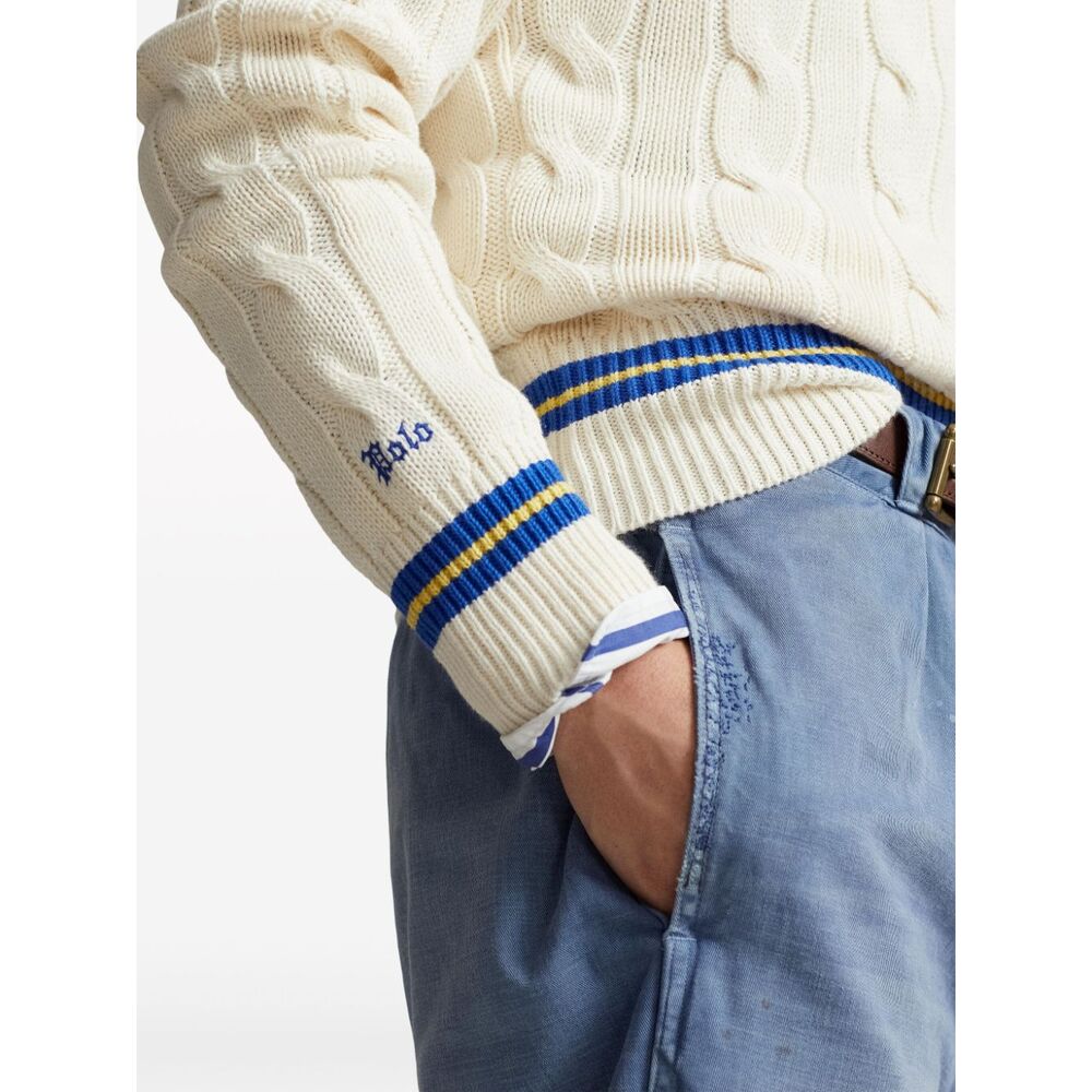 폴로 랄프로렌 브이넥 케이블 니트