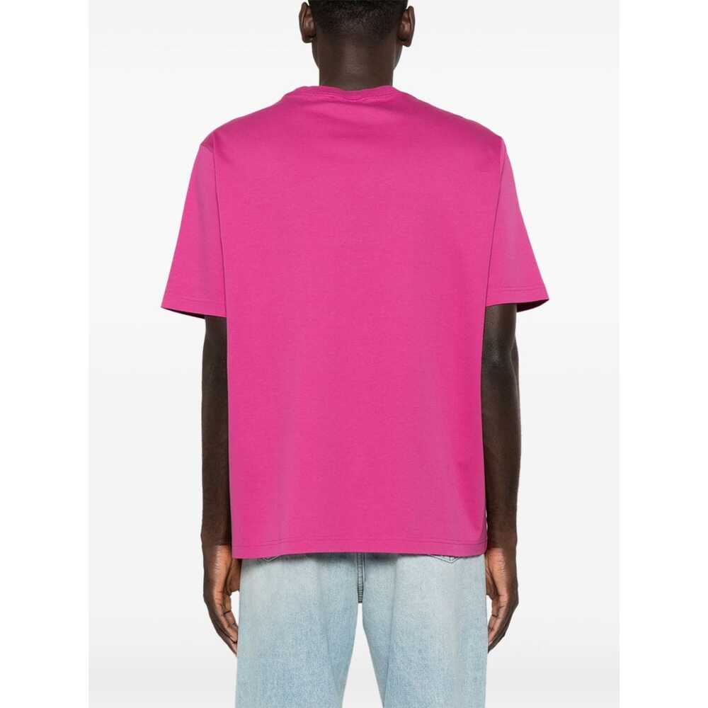 랑방 로고 자수 코튼 티셔츠