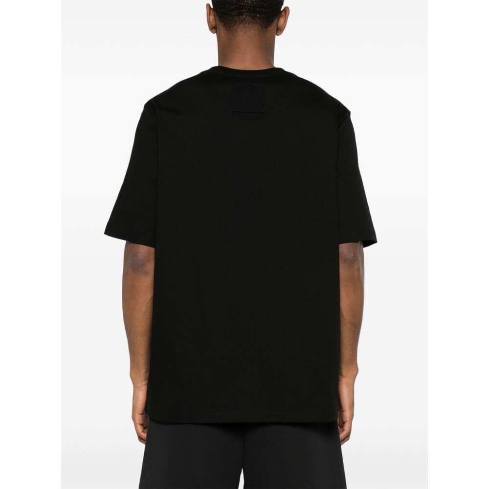 랑방 로고 자수 코튼 티셔츠