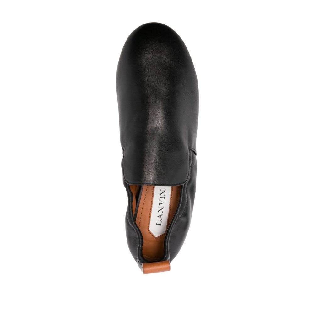 랑방 가죽 플랫 로퍼