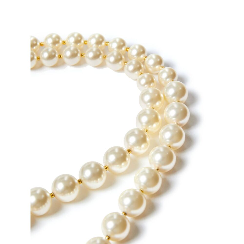 발렌티노 로고 팬던트 진주 목걸이