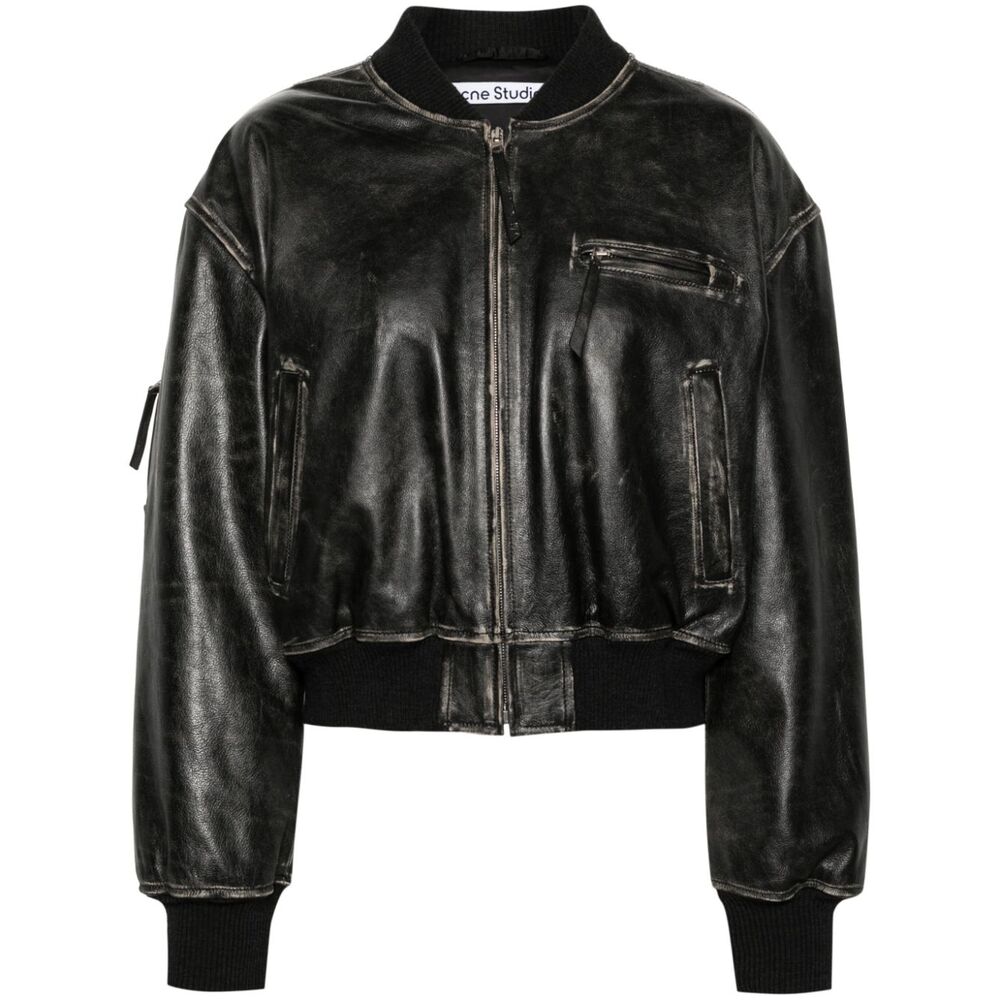 아크네 디스트레스드 이펙트 봄버 재킷