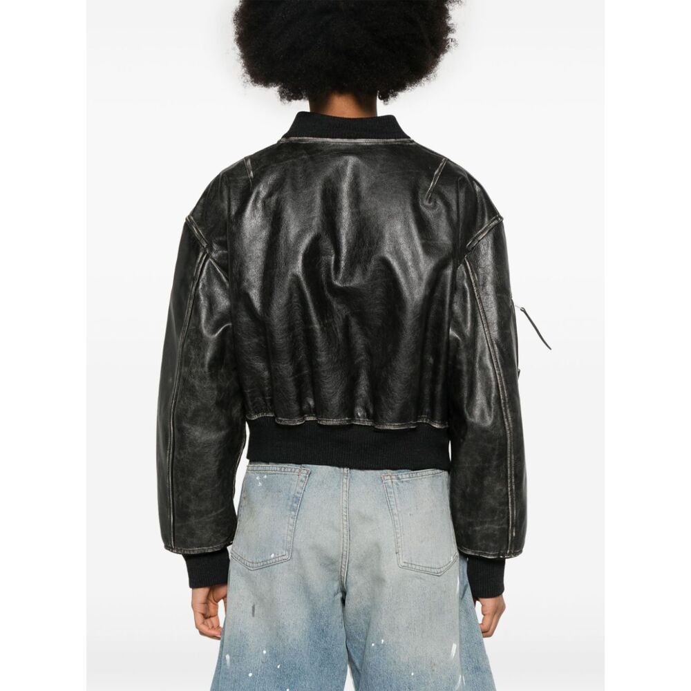 아크네 디스트레스드 이펙트 봄버 재킷