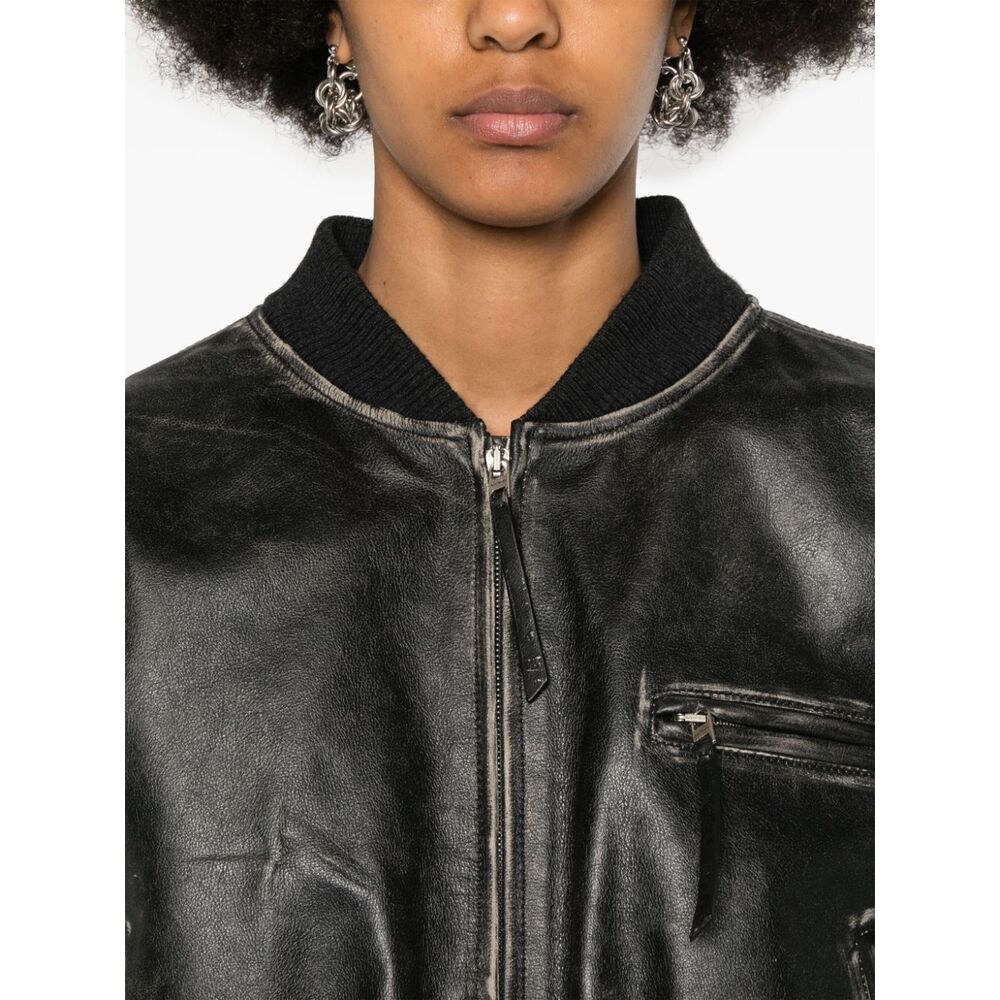 아크네 디스트레스드 이펙트 봄버 재킷