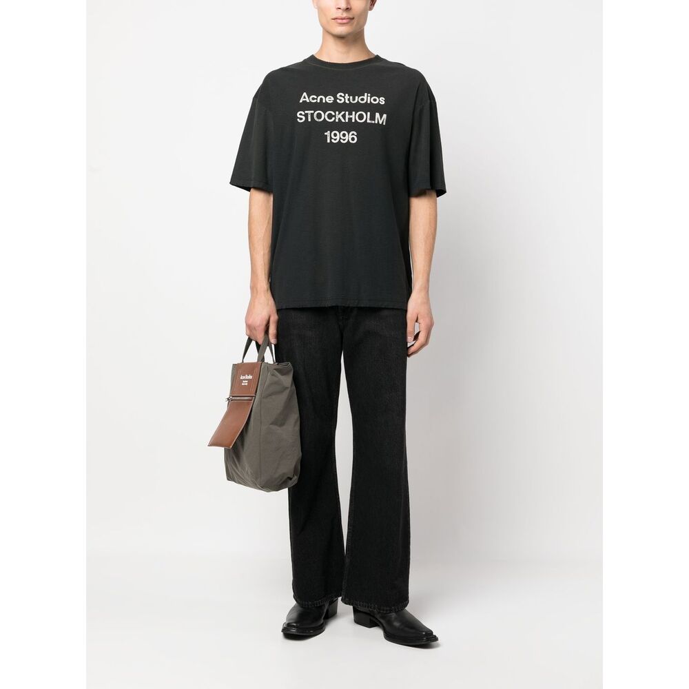 아크네 로고 프린트 티셔츠