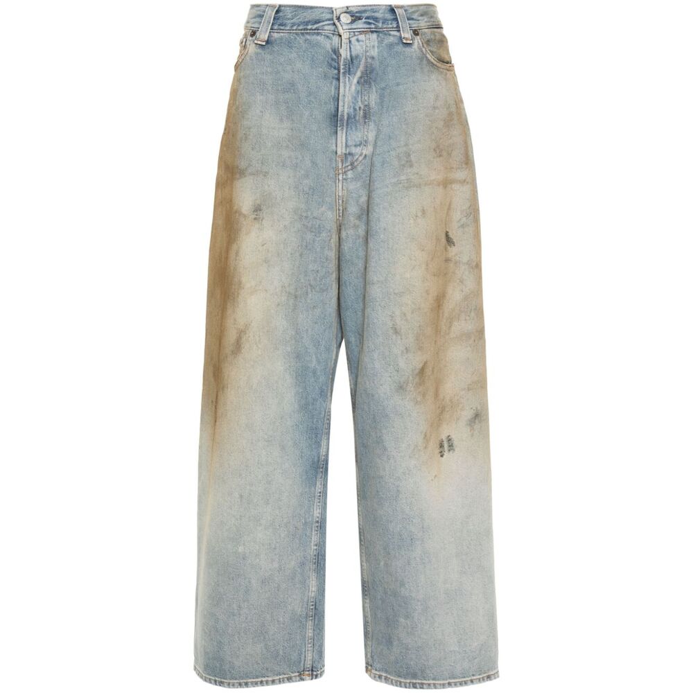 아크네 워싱 코튼 데님 팬츠