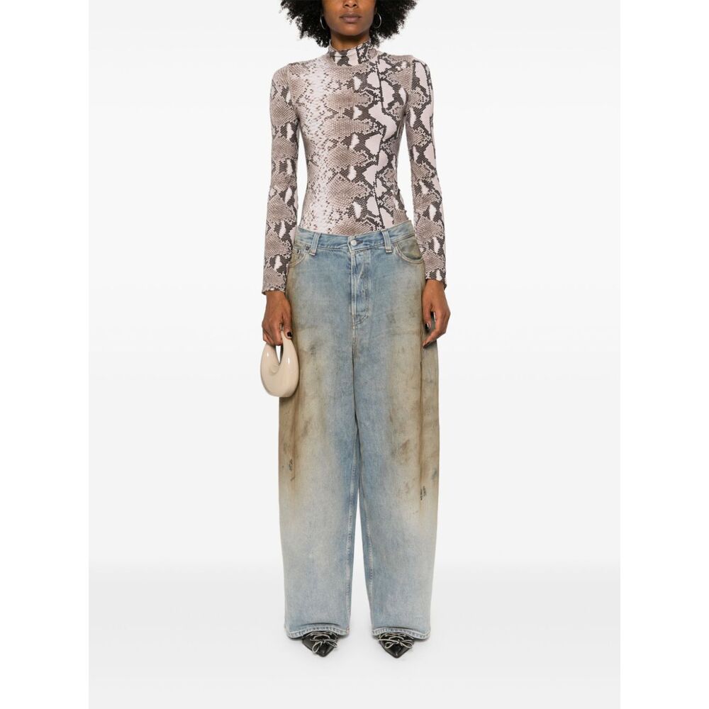 아크네 워싱 코튼 데님 팬츠