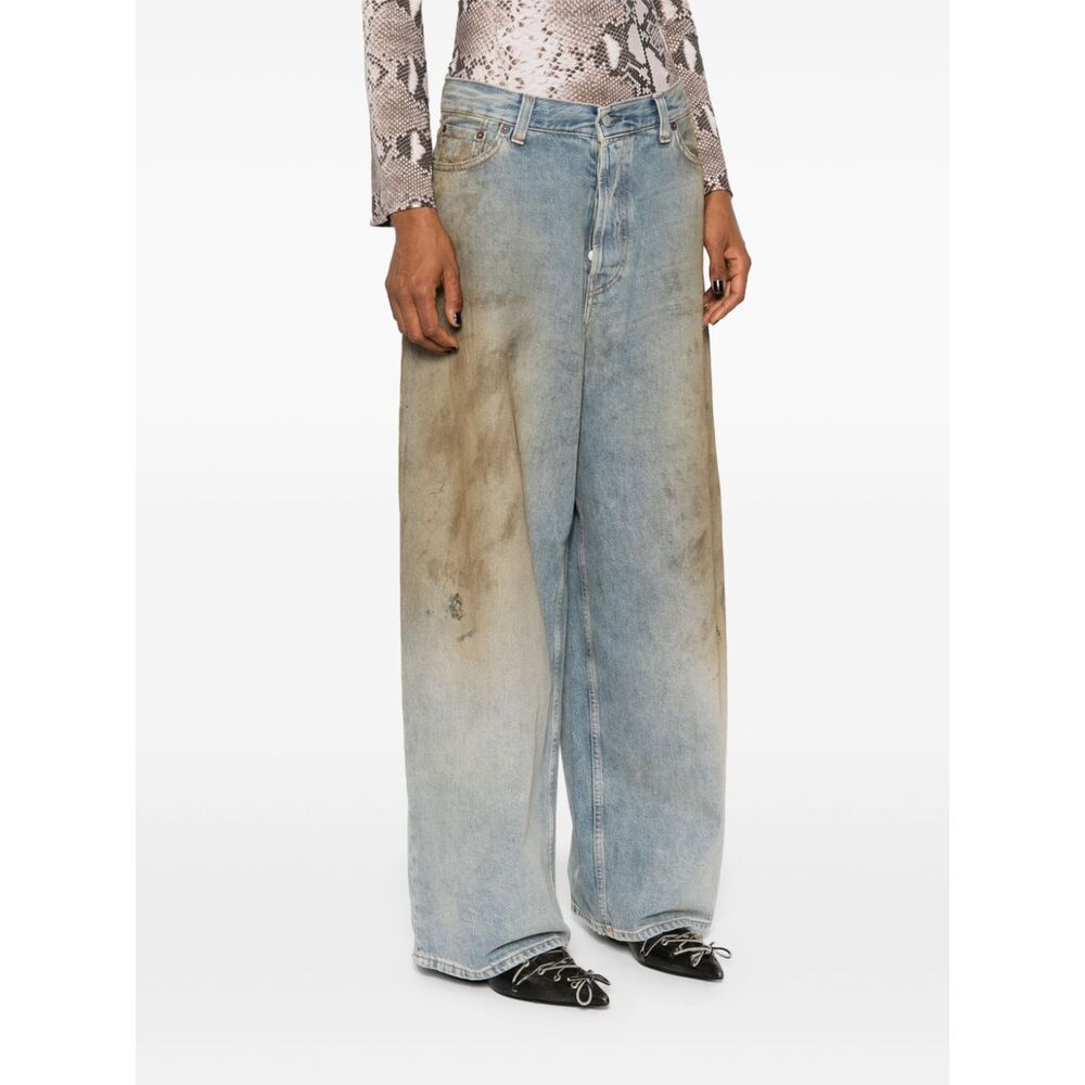 아크네 워싱 코튼 데님 팬츠