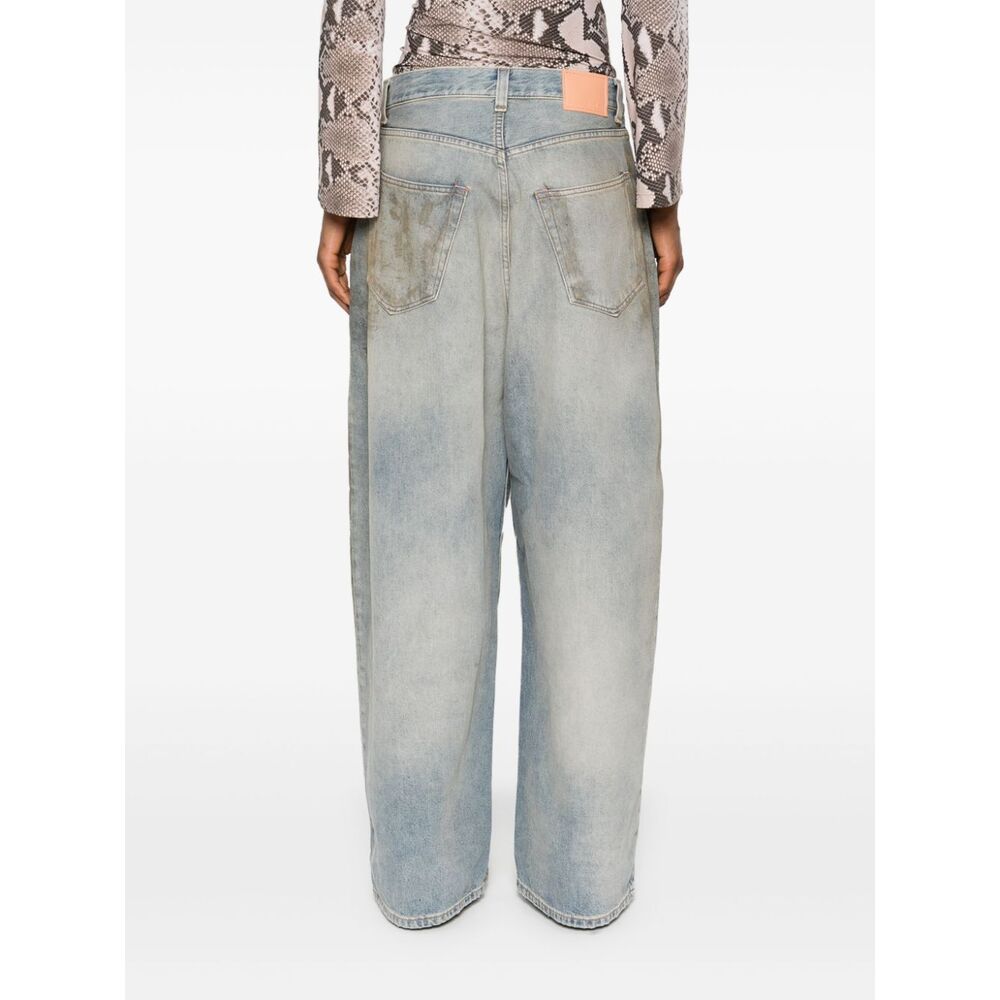 아크네 워싱 코튼 데님 팬츠