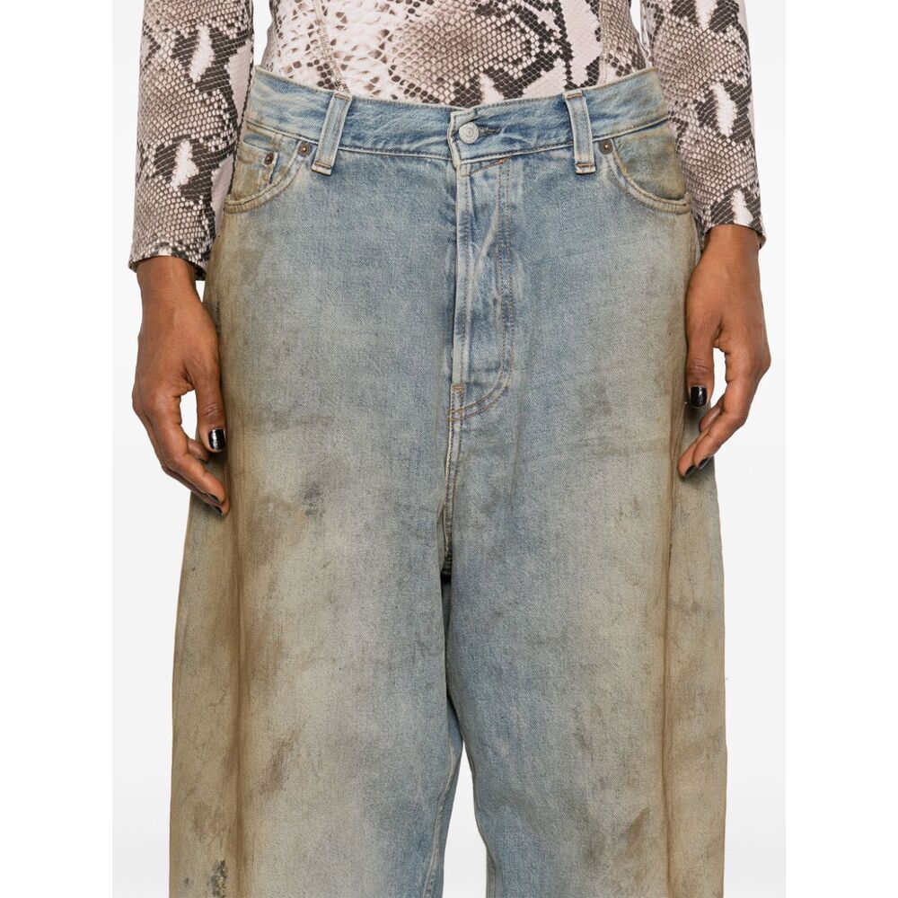 아크네 워싱 코튼 데님 팬츠