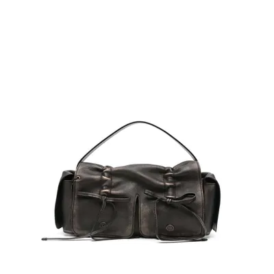 아크네 멀티포켓 가죽 숄더 백