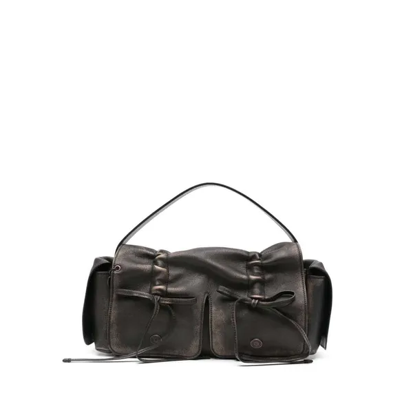 아크네 멀티포켓 가죽 숄더 백