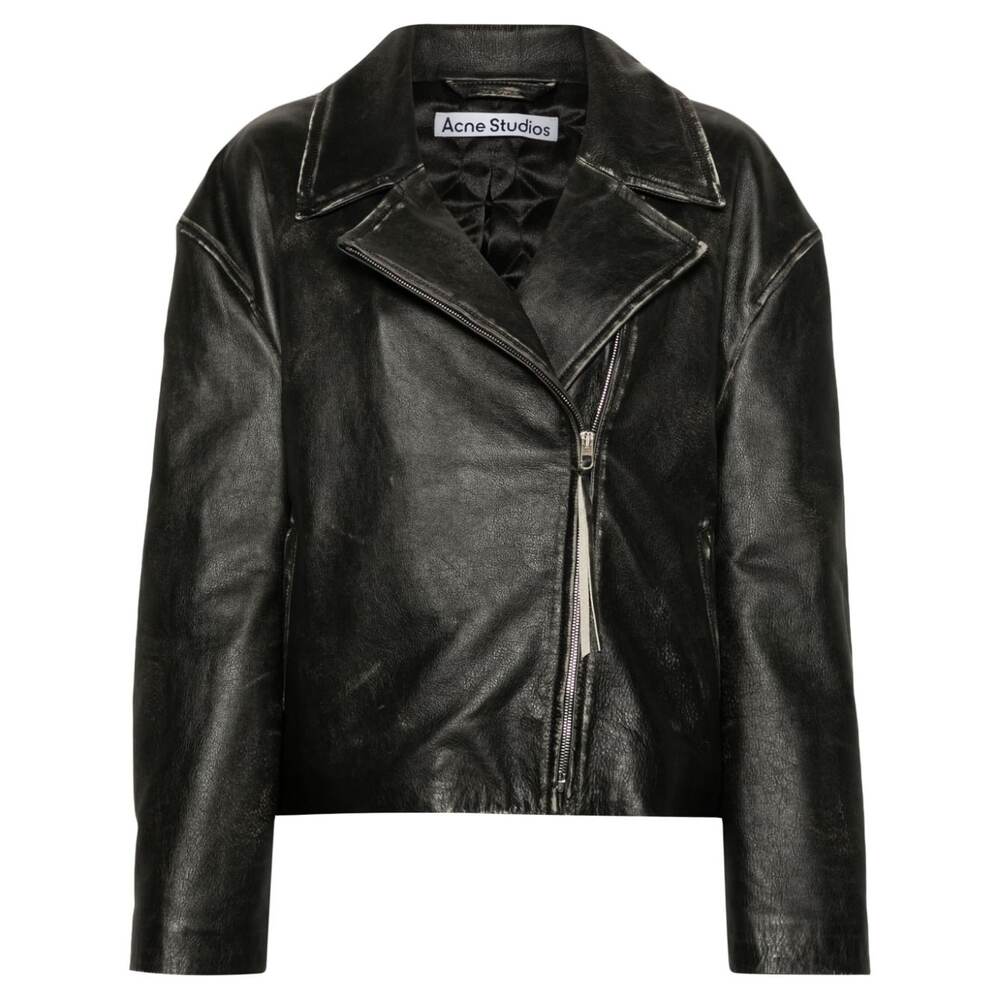 아크네 바이커 가죽 재킷
