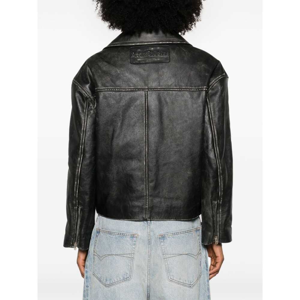 아크네 바이커 가죽 재킷