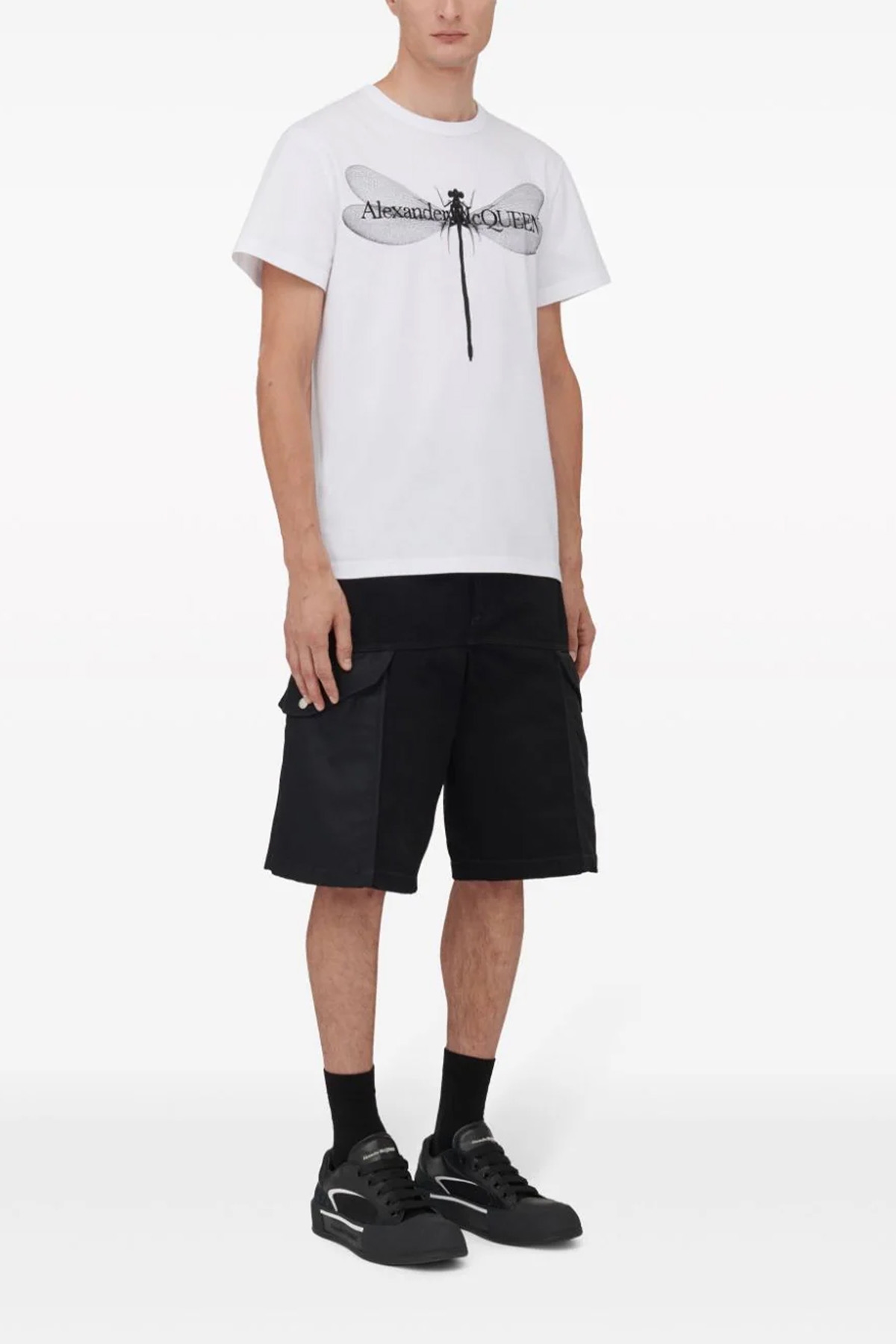 알렉산더맥퀸 프린팅 반팔 티셔츠