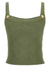 발망 비치 깅엄 니트 탱크 탑