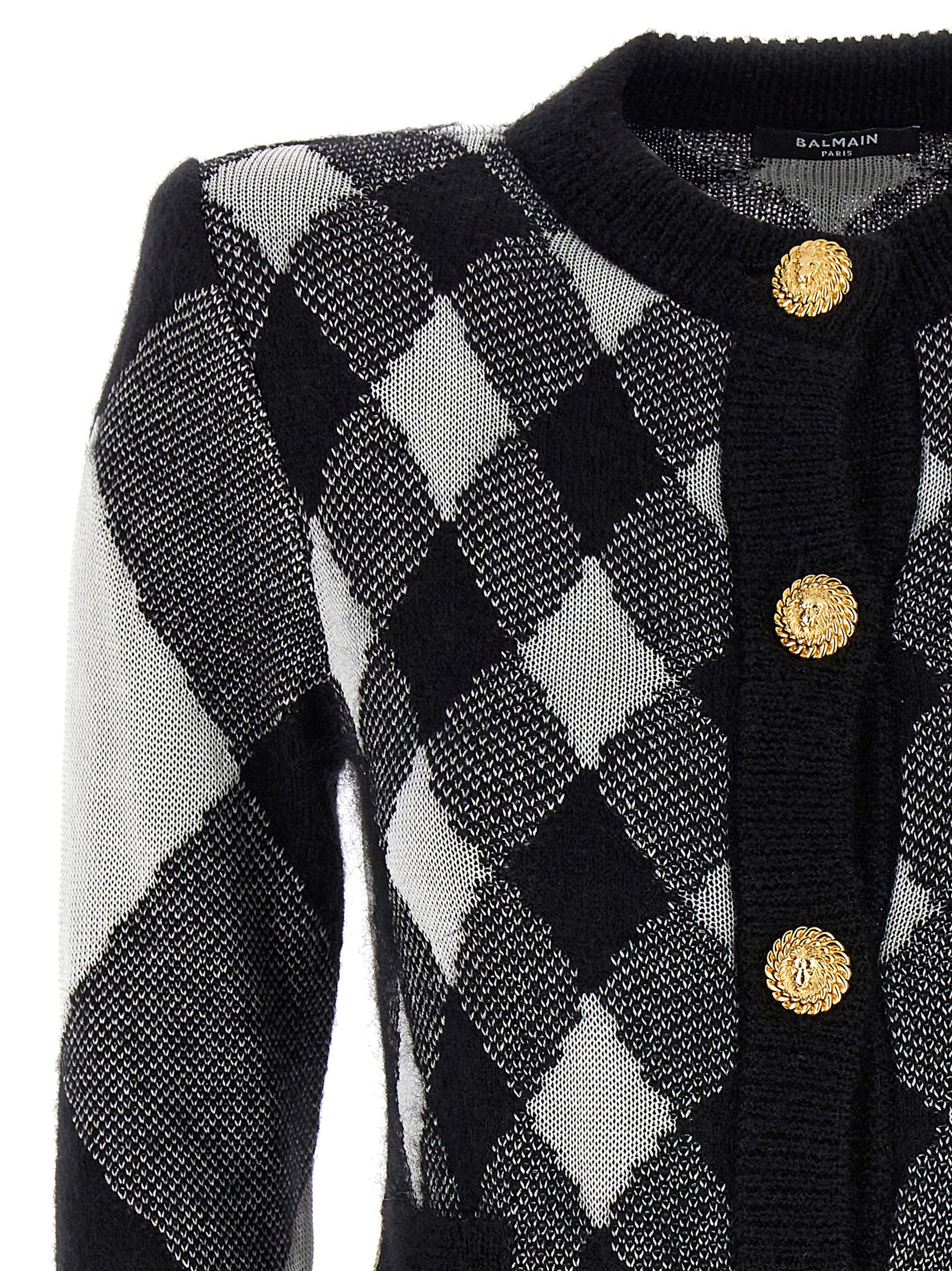 발망 깅엄 패턴 가디건