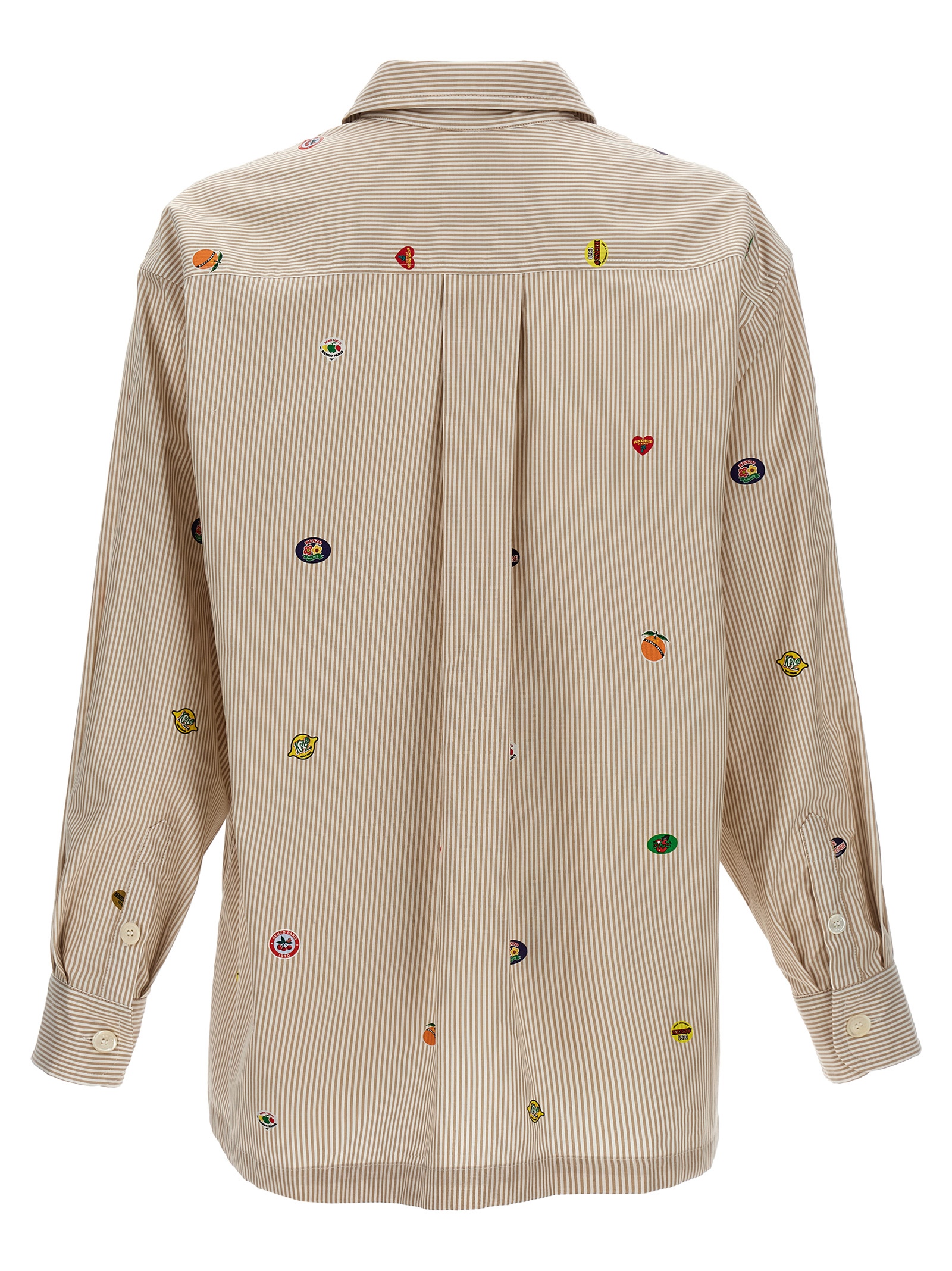 겐조 과일 스티커 스트라이프 셔츠