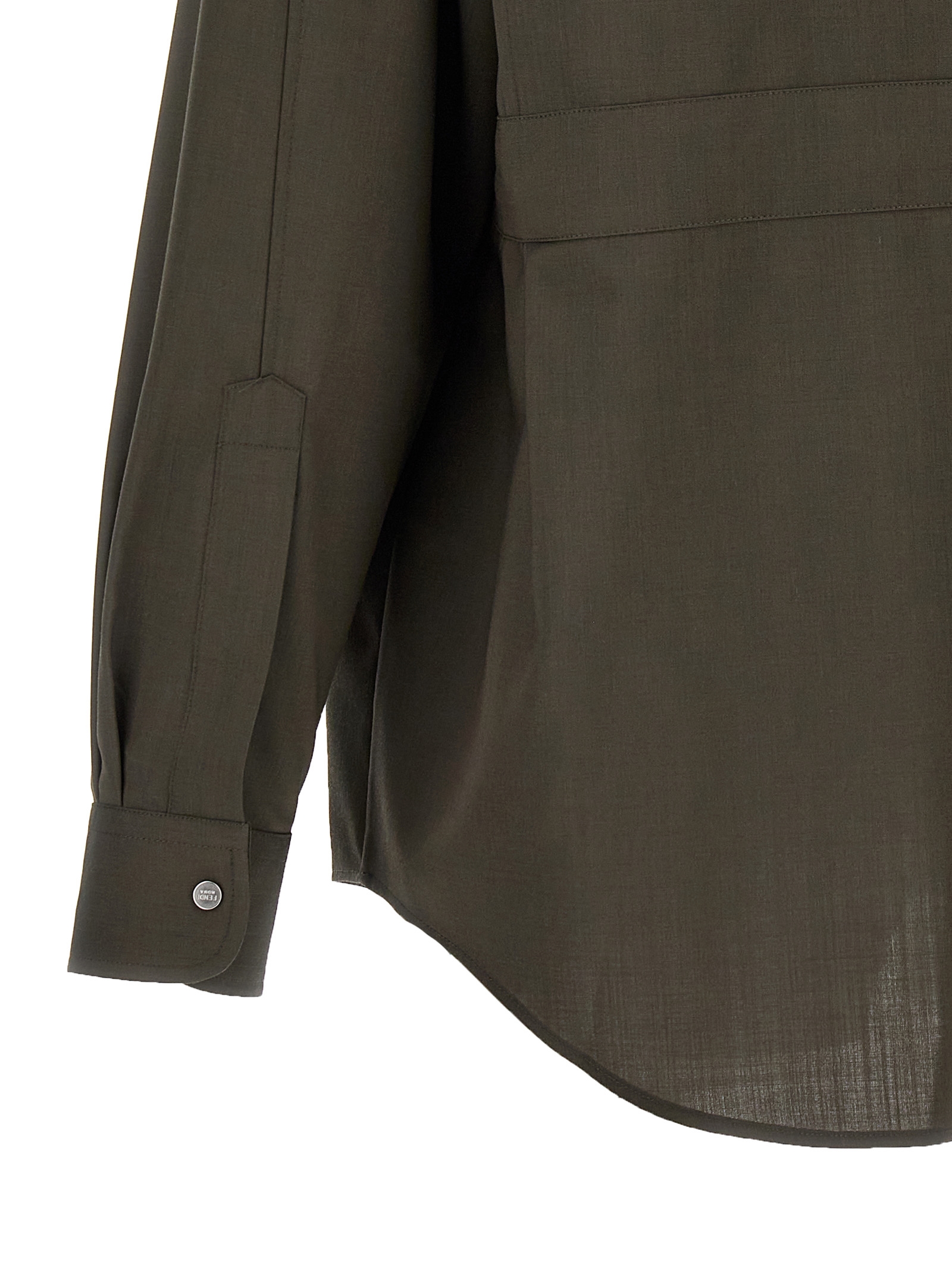 펜디 플리츠 디테일 셔츠