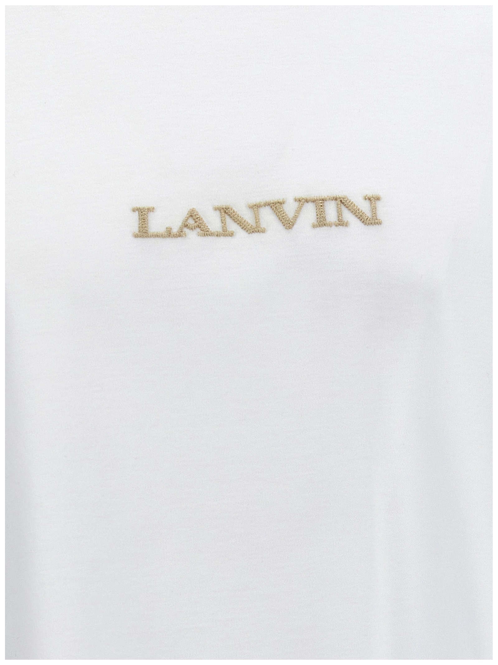 랑방 로고 자수 코튼 티셔츠