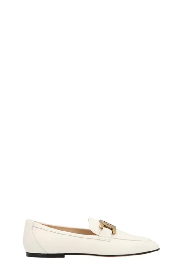 토즈 로고 레더 로퍼