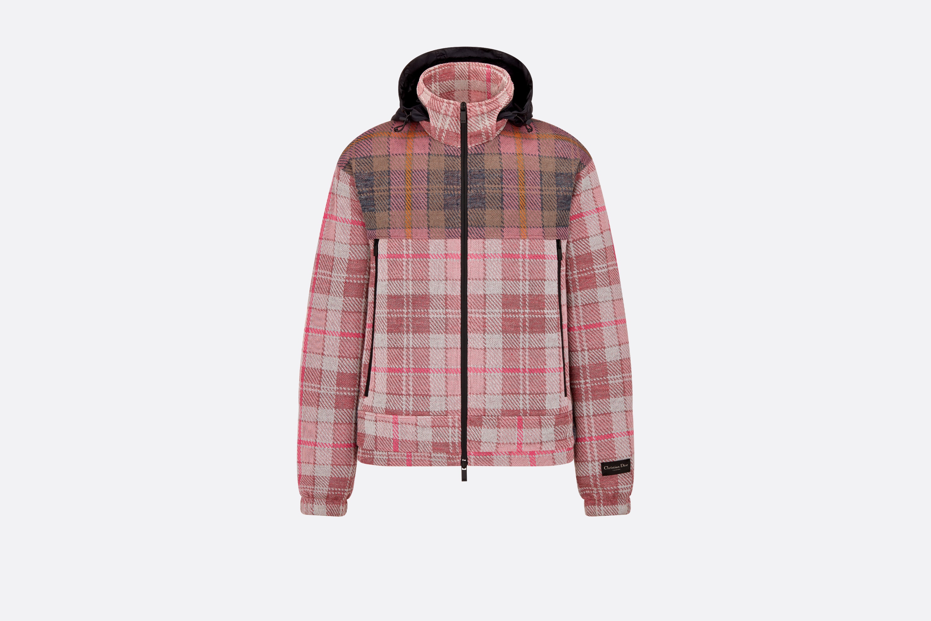 디올 베이지 린넨 코튼 블렌드 자카드 블루종 자켓