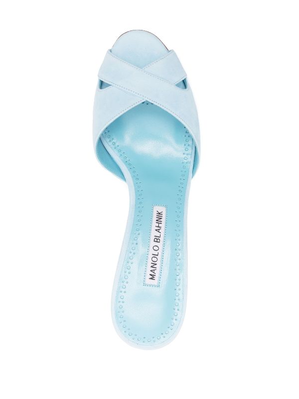 마놀로 블라닉 뭄비무 스웨이드 뮬