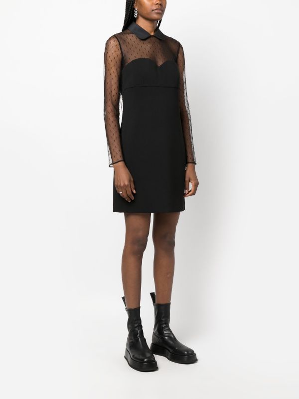 레드 발렌티노 푸앵 데스프리 튤 미니 원피스