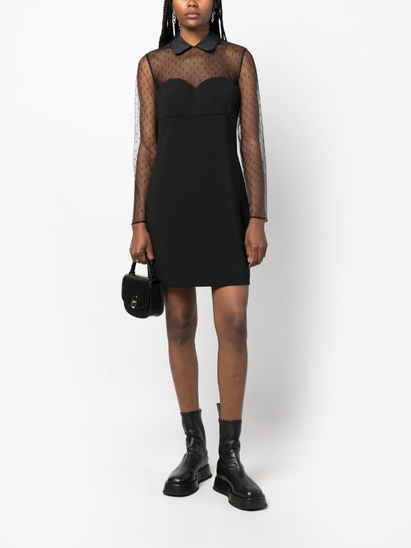 레드 발렌티노 푸앵 데스프리 튤 미니 원피스