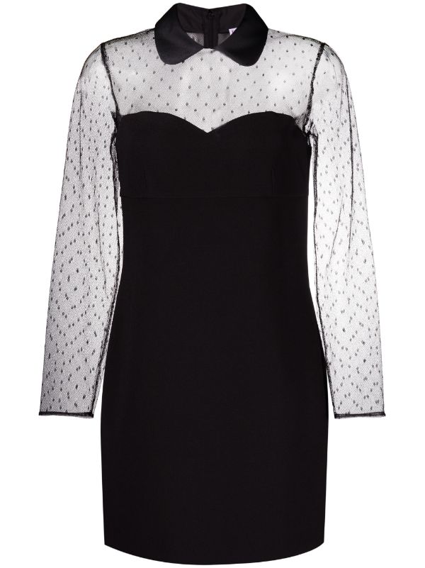 레드 발렌티노 푸앵 데스프리 튤 미니 원피스